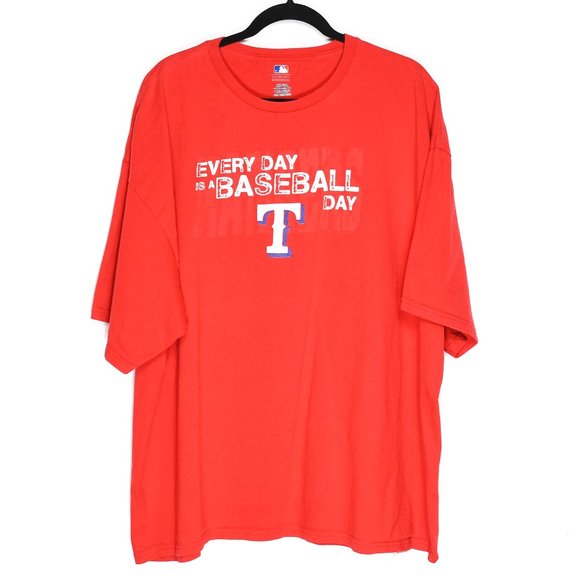 MLB Bright Red Baseball Graphic Tee - Picture 1 of 4